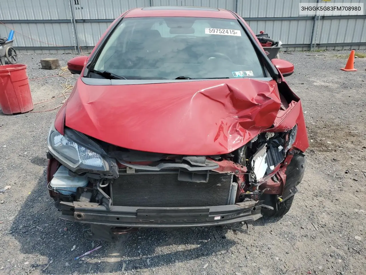 2015 Honda Fit Ex VIN: 3HGGK5G83FM708980 Lot: 59752415