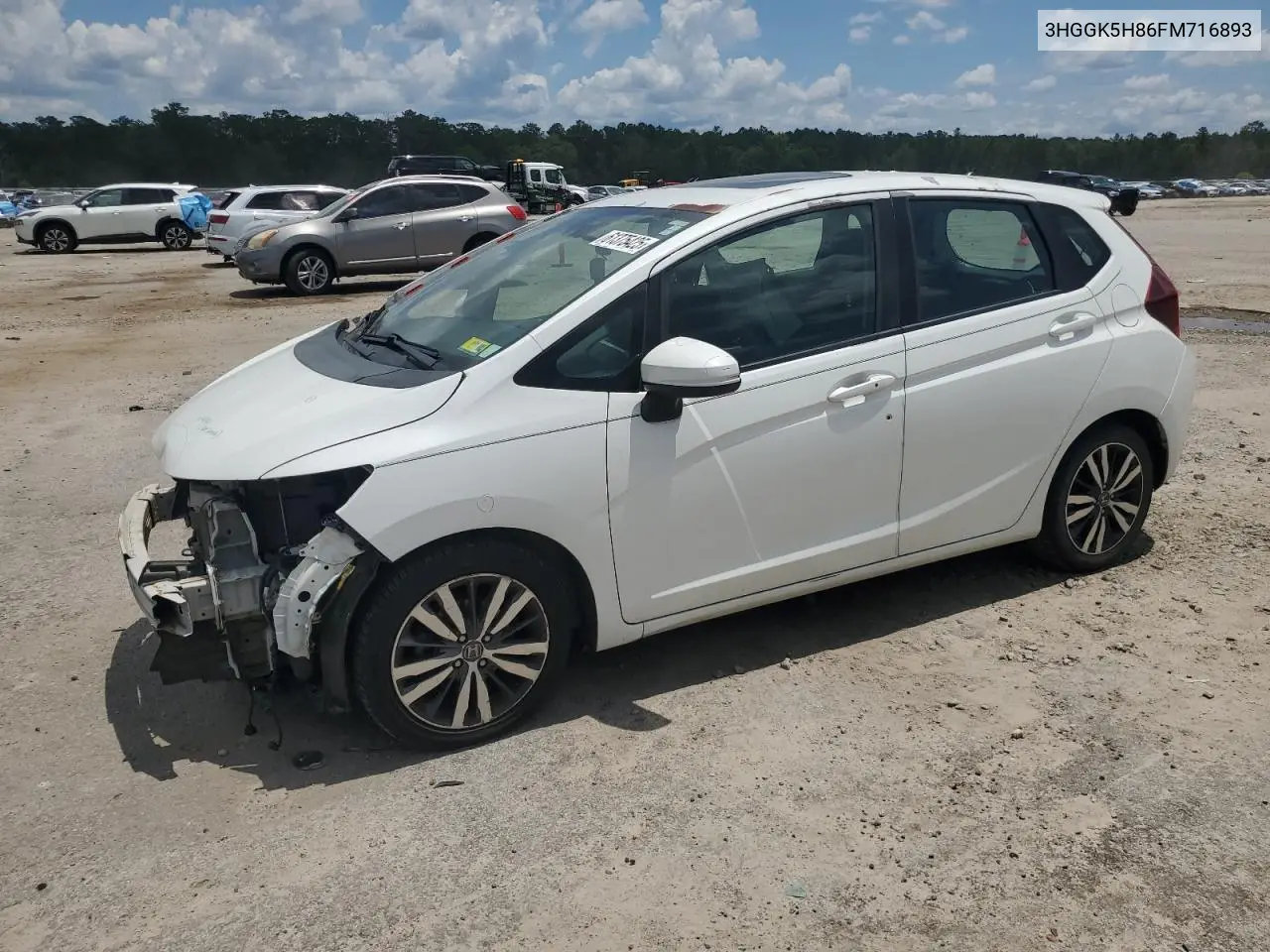 2015 Honda Fit Ex VIN: 3HGGK5H86FM716893 Lot: 61375425