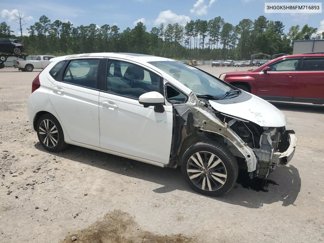 2015 Honda Fit Ex VIN: 3HGGK5H86FM716893 Lot: 61375425