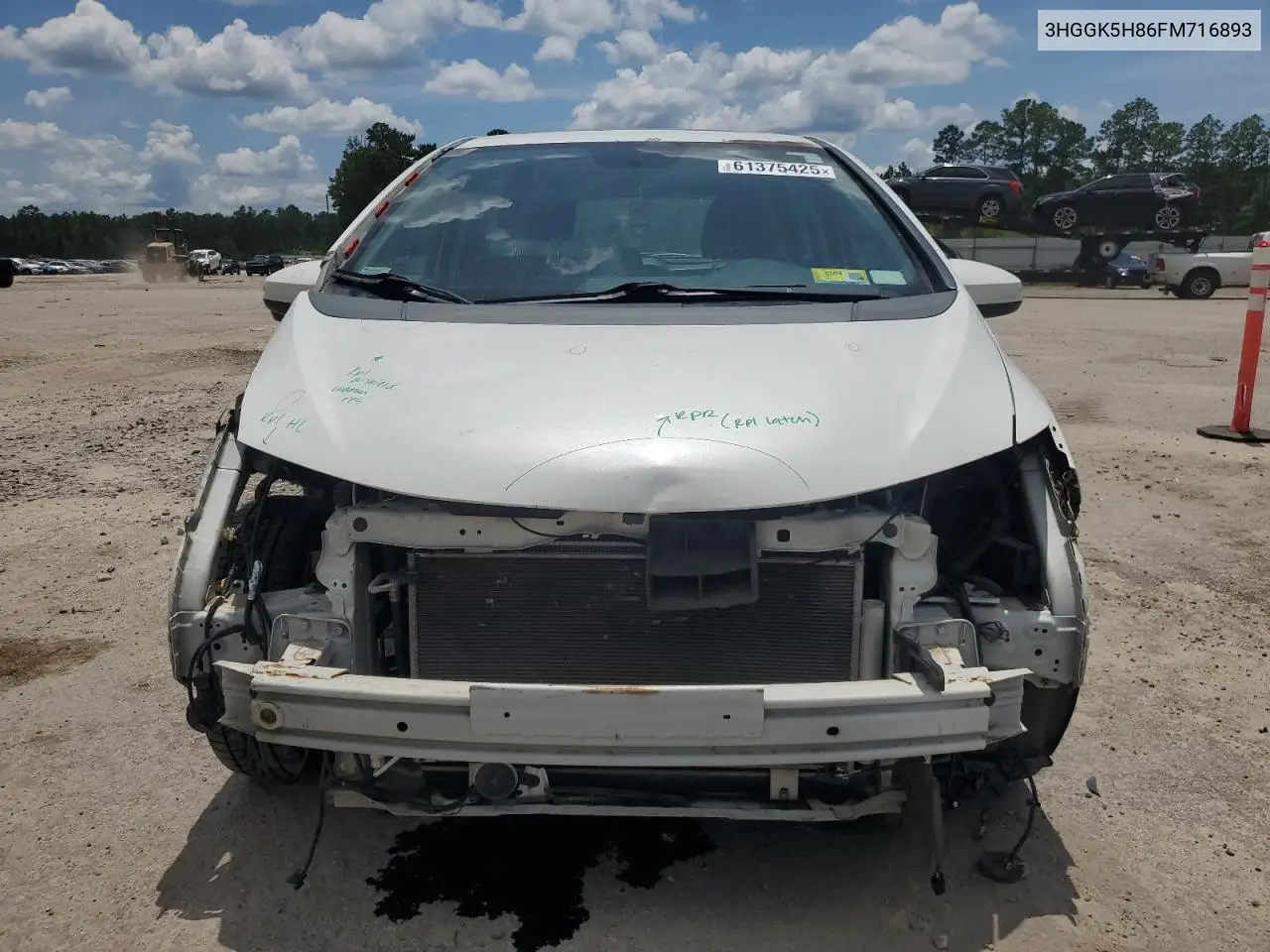 2015 Honda Fit Ex VIN: 3HGGK5H86FM716893 Lot: 61375425