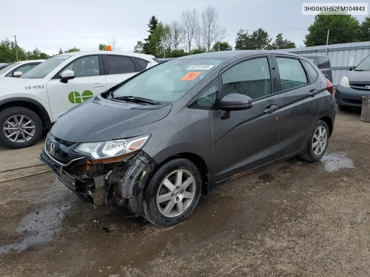 2015 Honda Fit Lx VIN: 3HGGK5H52FM104843 Lot: 62215185