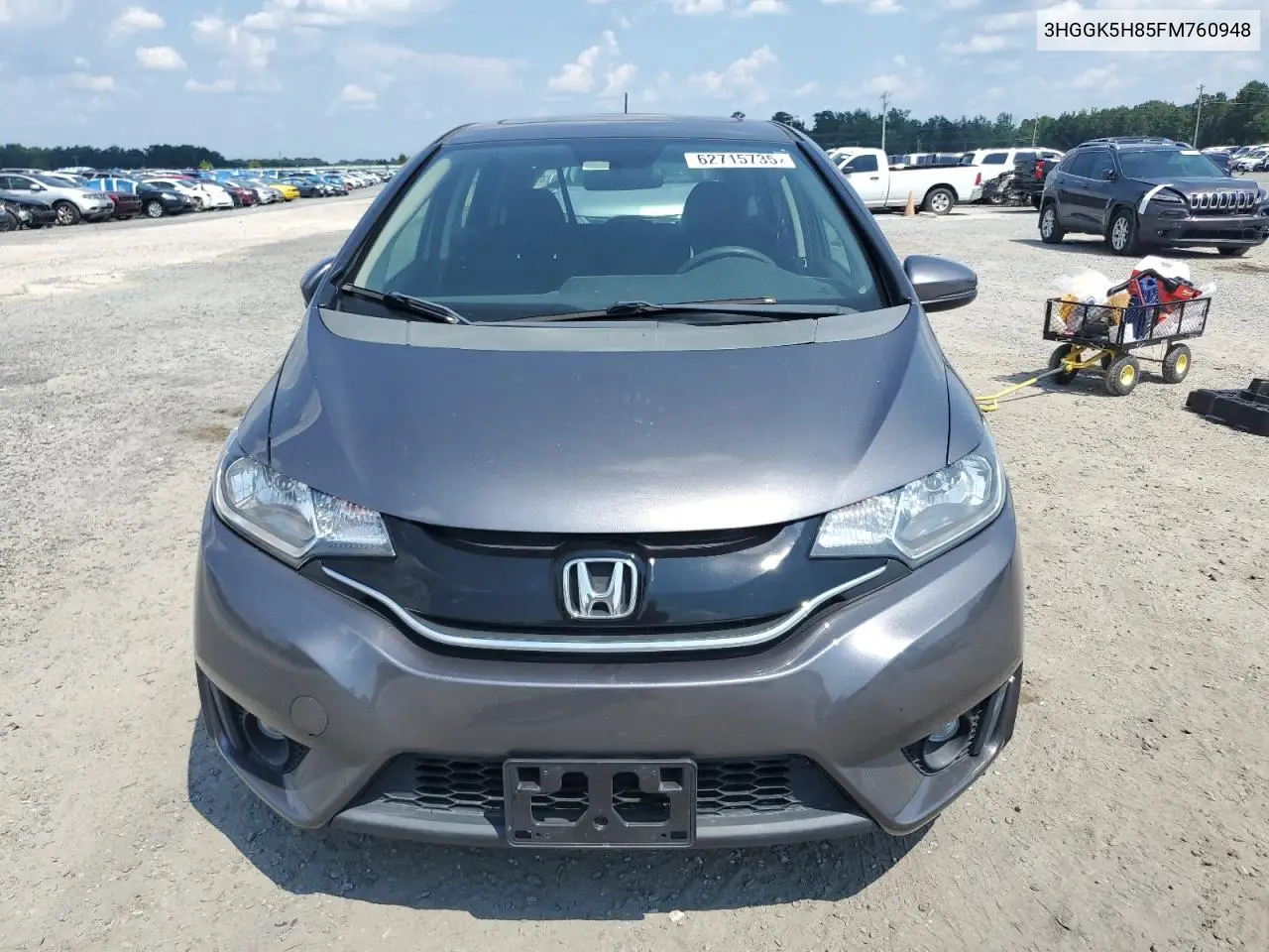 2015 Honda Fit Ex VIN: 3HGGK5H85FM760948 Lot: 62715735