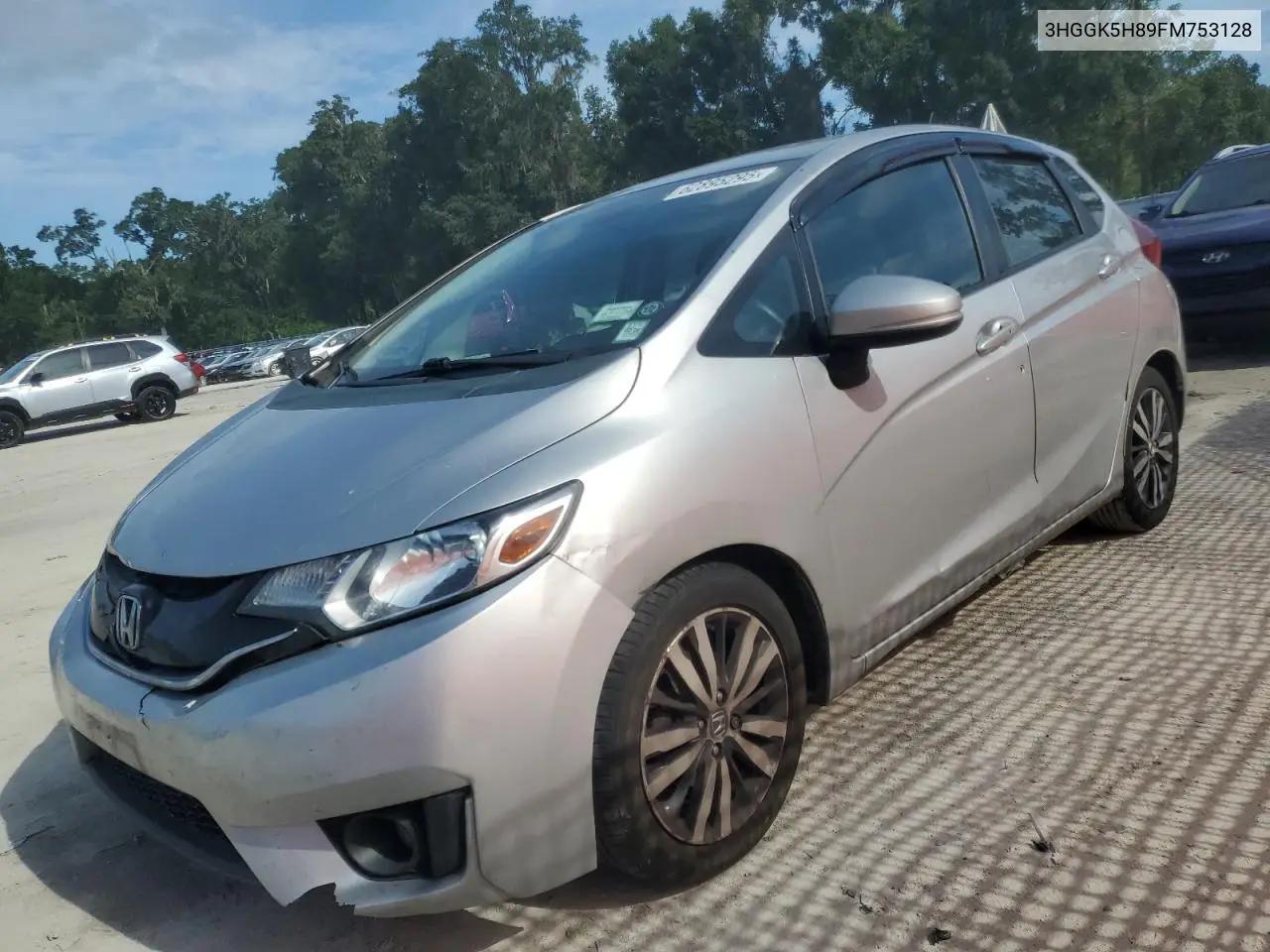 2015 Honda Fit Ex VIN: 3HGGK5H89FM753128 Lot: 62895295