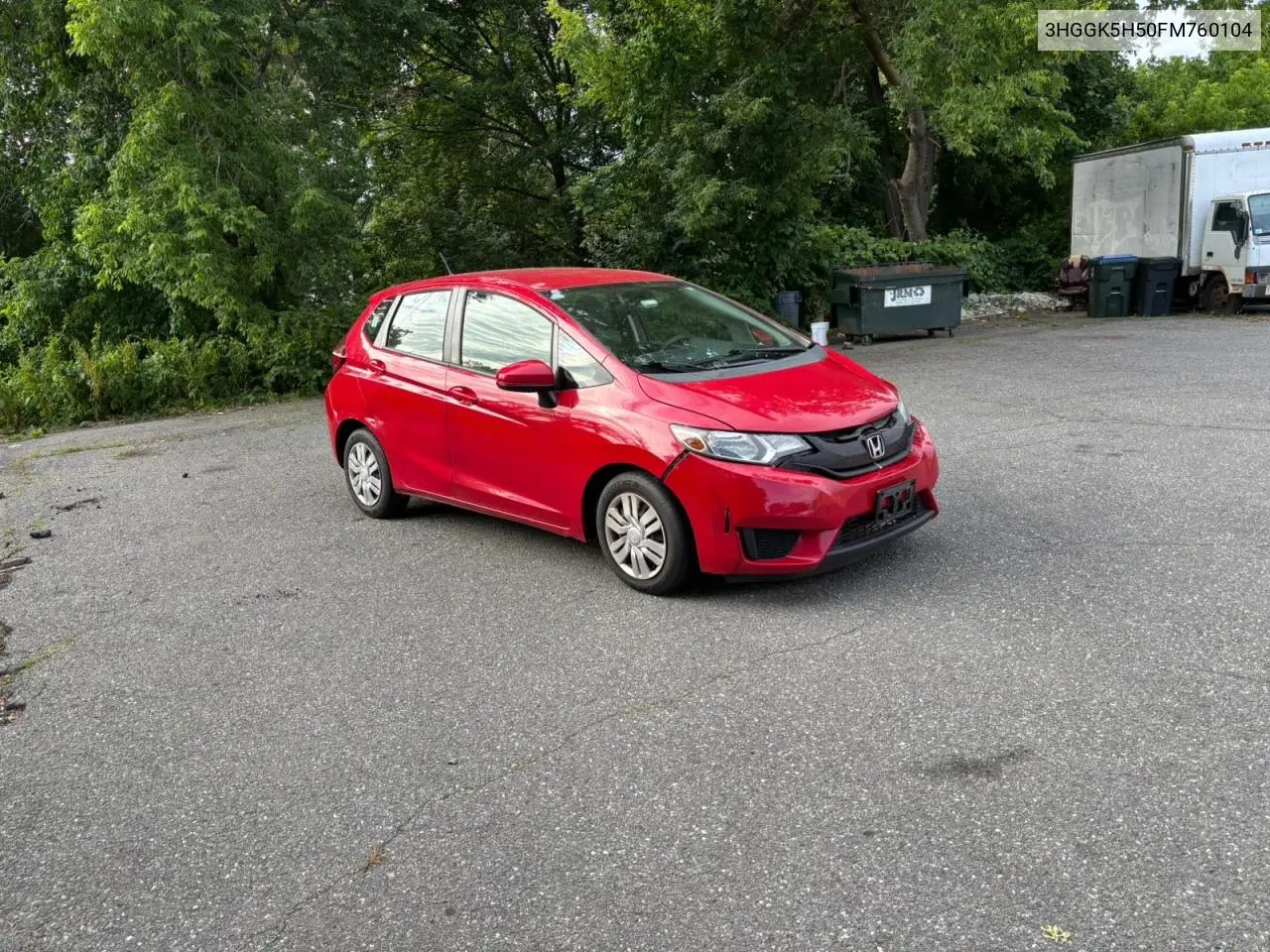 2015 Honda Fit Lx VIN: 3HGGK5H50FM760104 Lot: 63164915