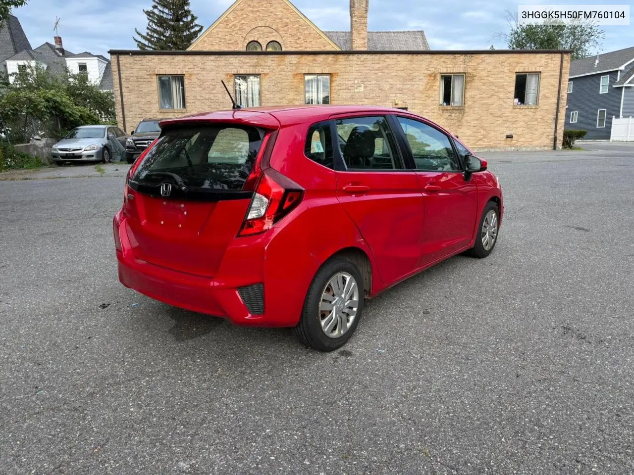 2015 Honda Fit Lx VIN: 3HGGK5H50FM760104 Lot: 63164915