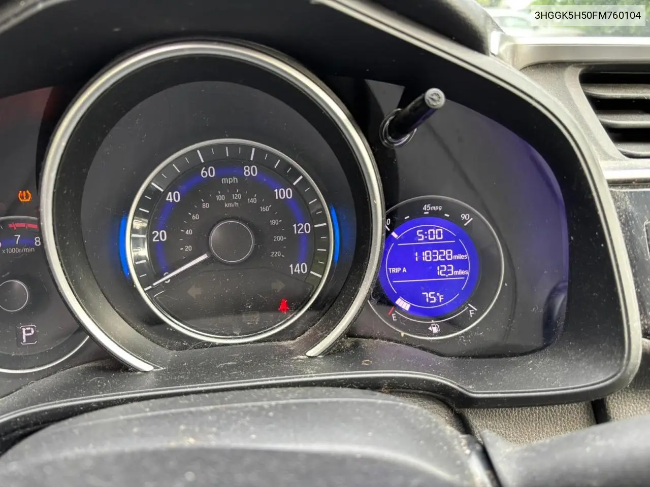 2015 Honda Fit Lx VIN: 3HGGK5H50FM760104 Lot: 63164915