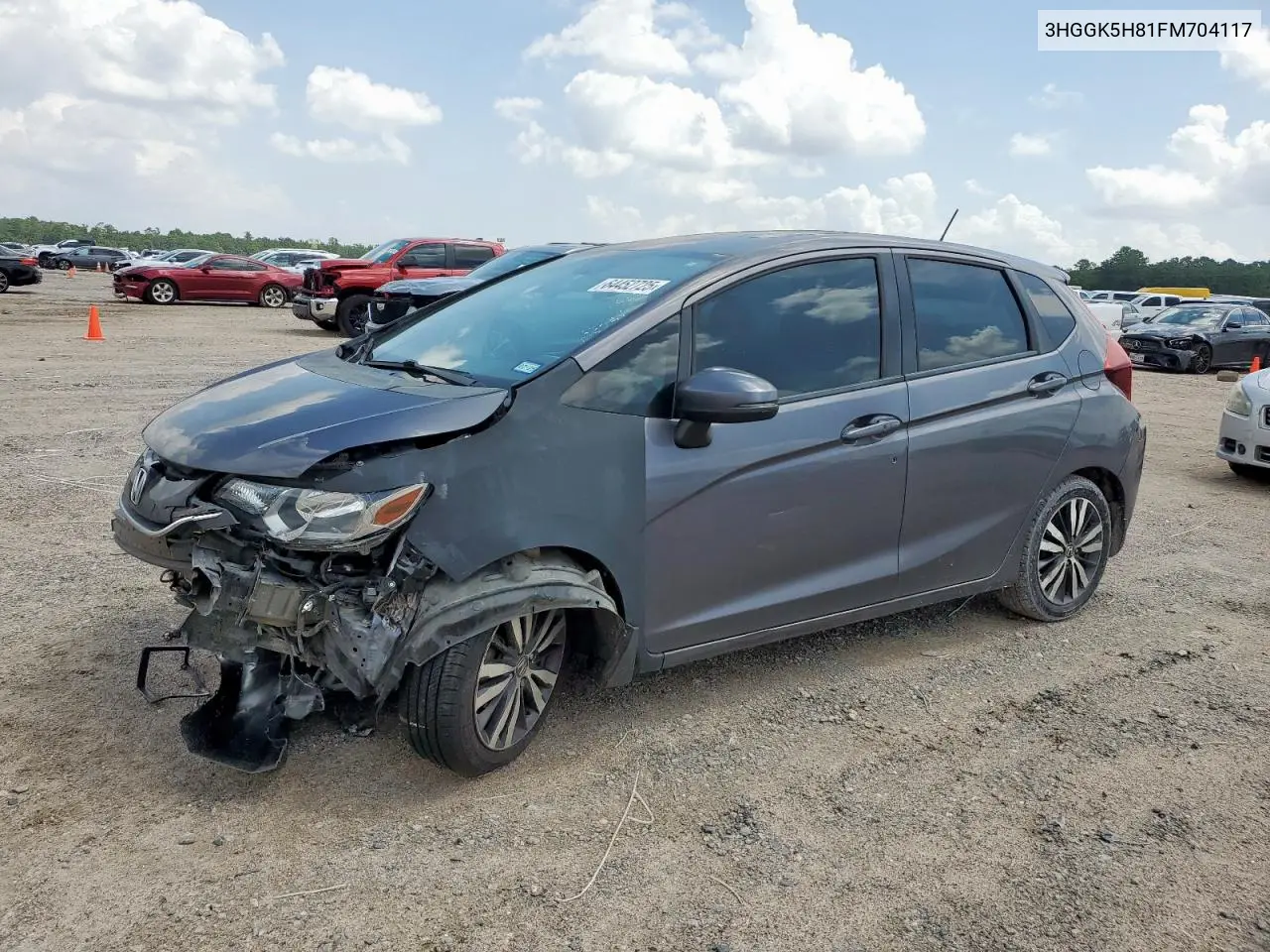 2015 Honda Fit Ex VIN: 3HGGK5H81FM704117 Lot: 64452725