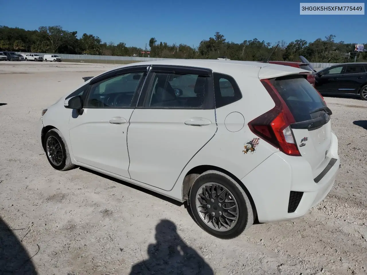 2015 Honda Fit Lx VIN: 3HGGK5H5XFM775449 Lot: 87631025