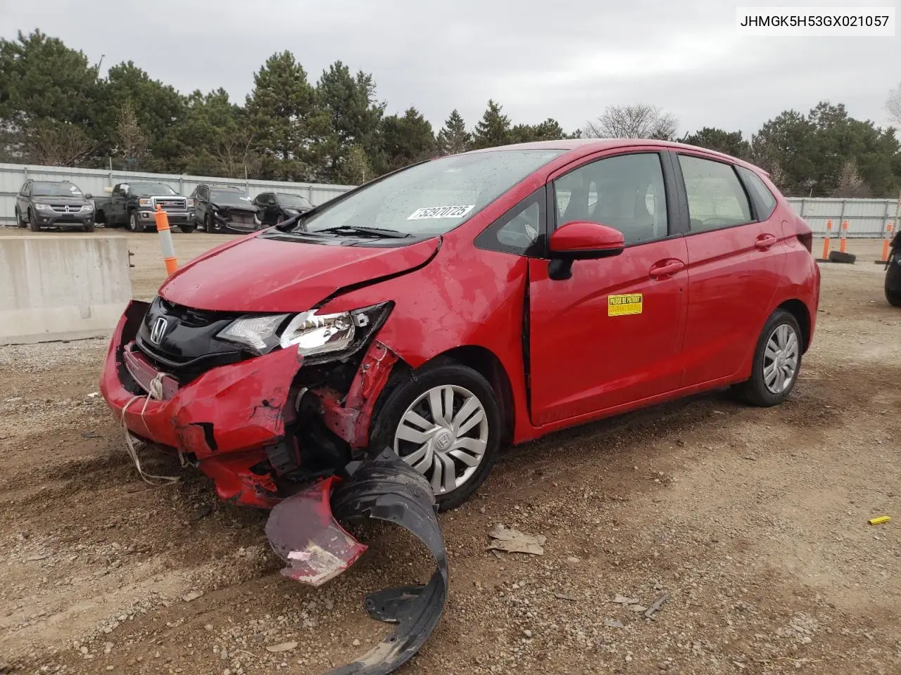 2016 Honda Fit Lx VIN: JHMGK5H53GX021057 Lot: 52970725