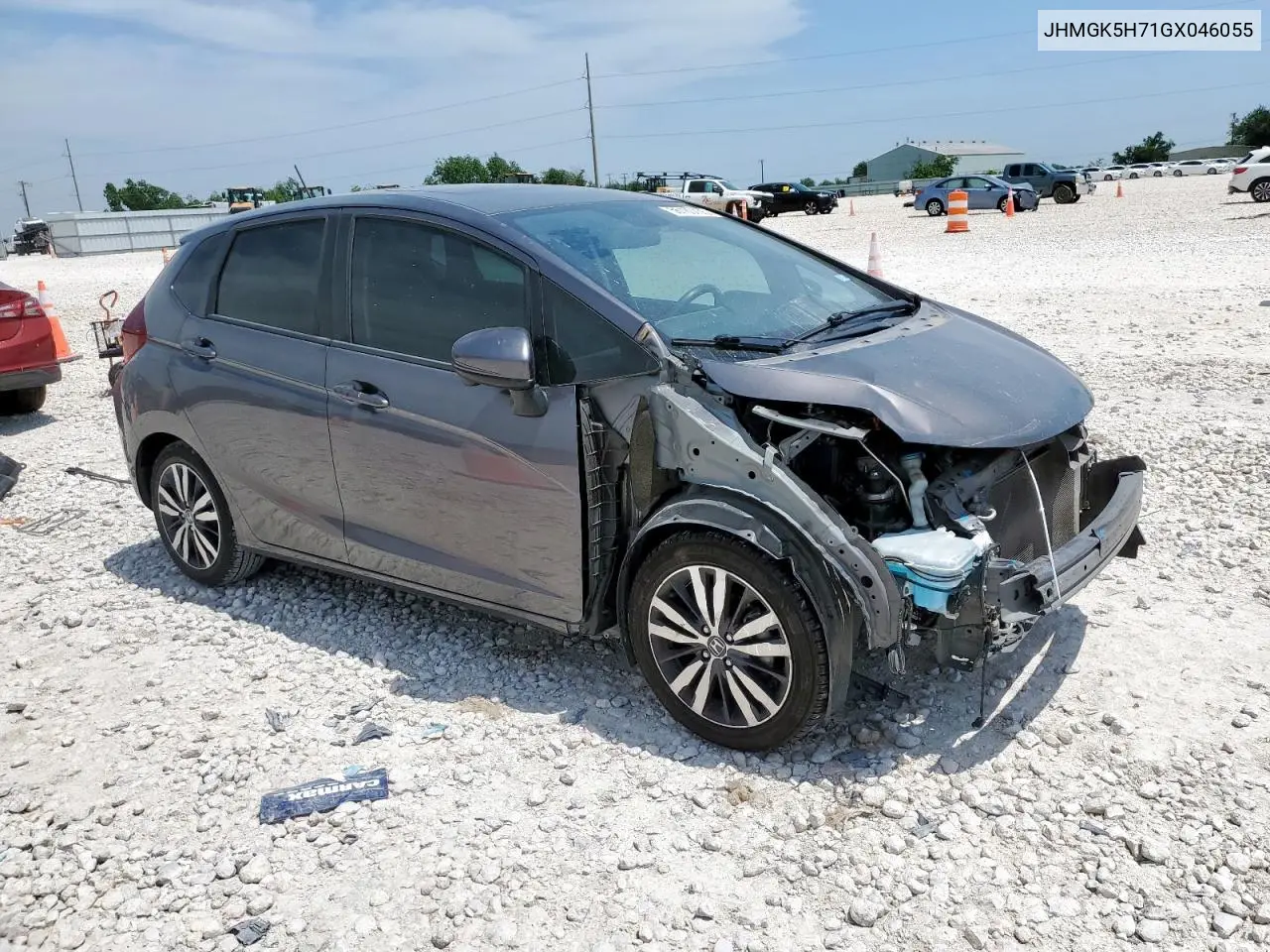 2016 Honda Fit Ex VIN: JHMGK5H71GX046055 Lot: 56180735