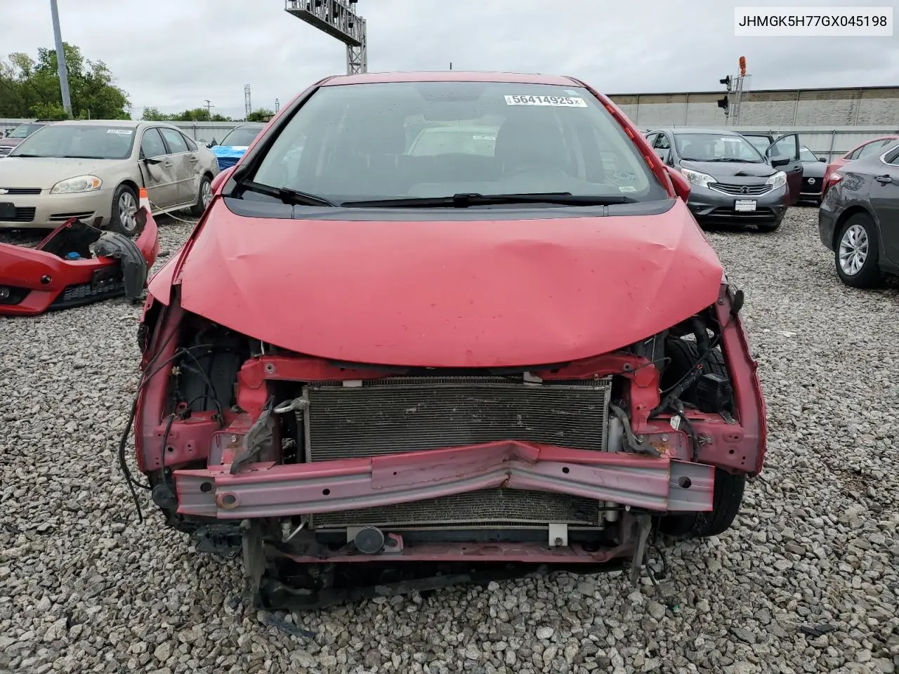 2016 Honda Fit Ex VIN: JHMGK5H77GX045198 Lot: 56414925