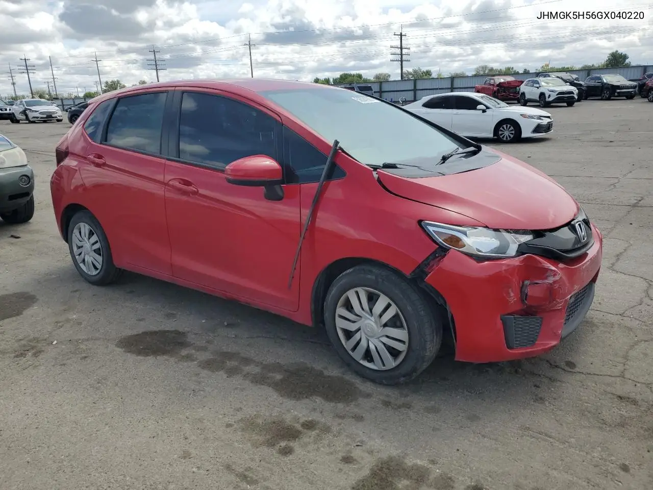 2016 Honda Fit Lx VIN: JHMGK5H56GX040220 Lot: 56584665