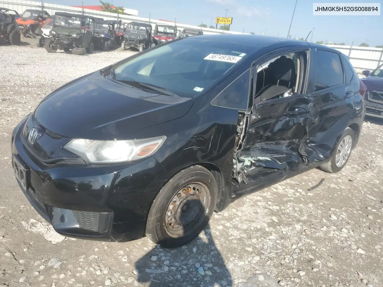 2016 Honda Fit Lx VIN: JHMGK5H52GS008894 Lot: 56749765