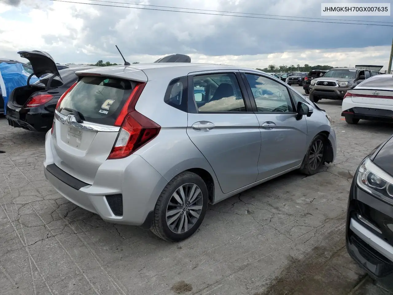2016 Honda Fit Ex VIN: JHMGK5H70GX007635 Lot: 56768495