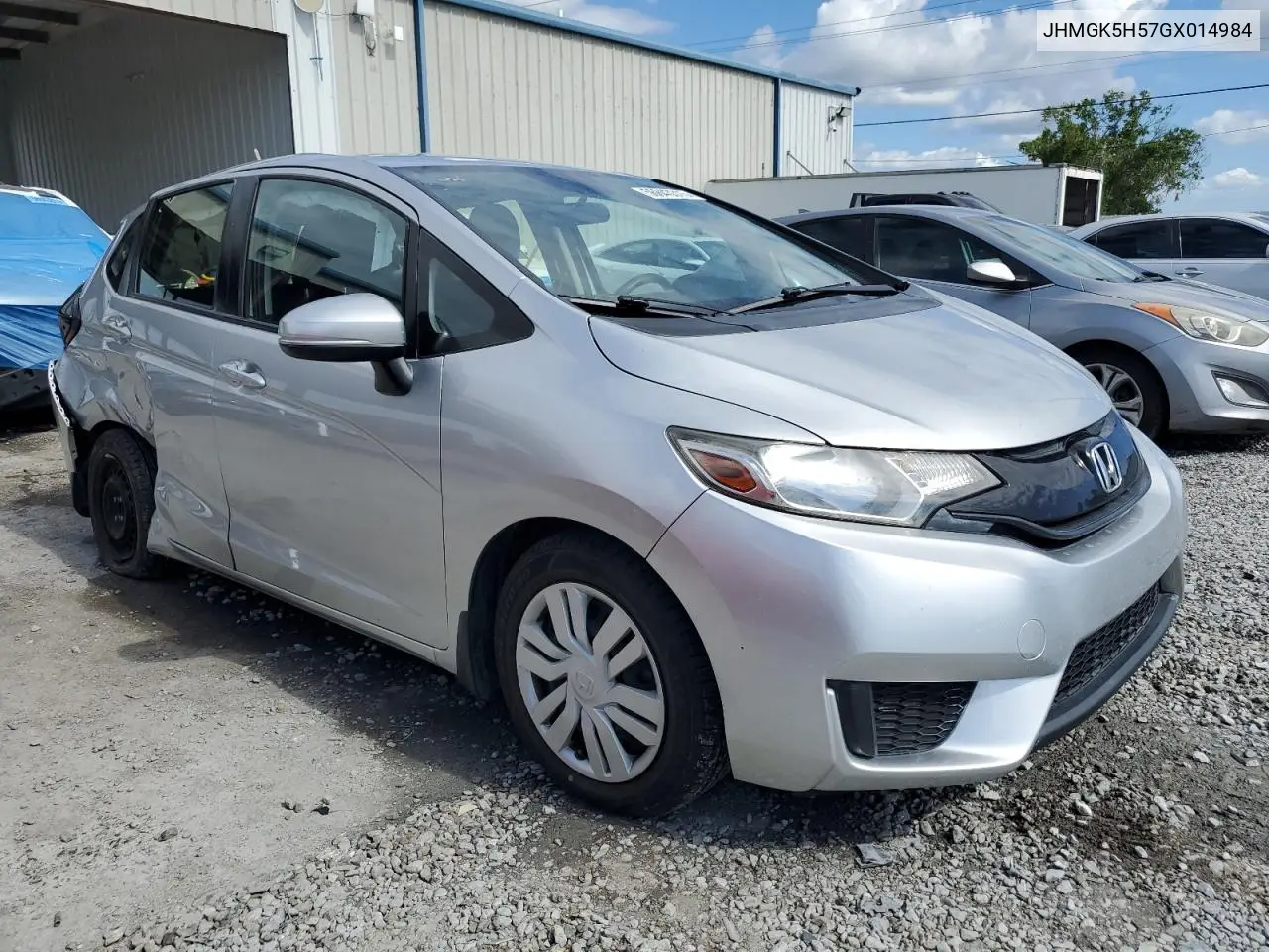 2016 Honda Fit Lx VIN: JHMGK5H57GX014984 Lot: 56843315