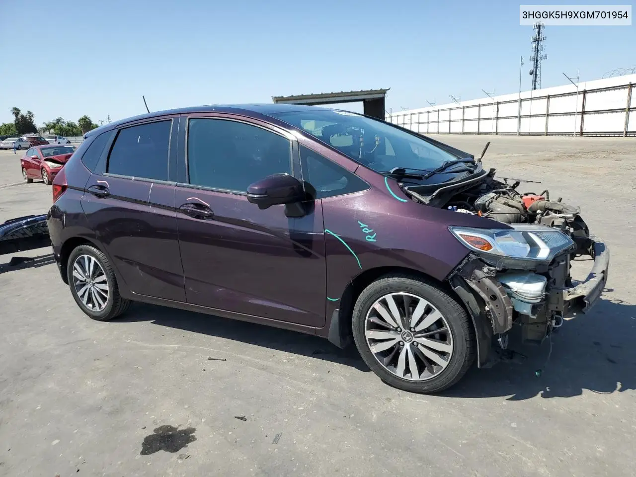 2016 Honda Fit Ex VIN: 3HGGK5H9XGM701954 Lot: 62600115
