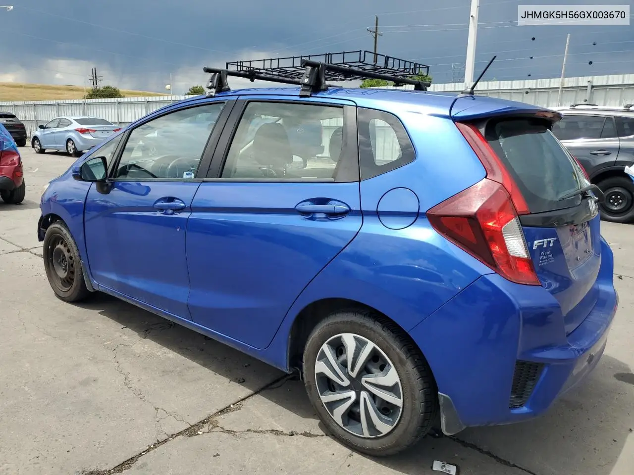 2016 Honda Fit Lx VIN: JHMGK5H56GX003670 Lot: 64521375