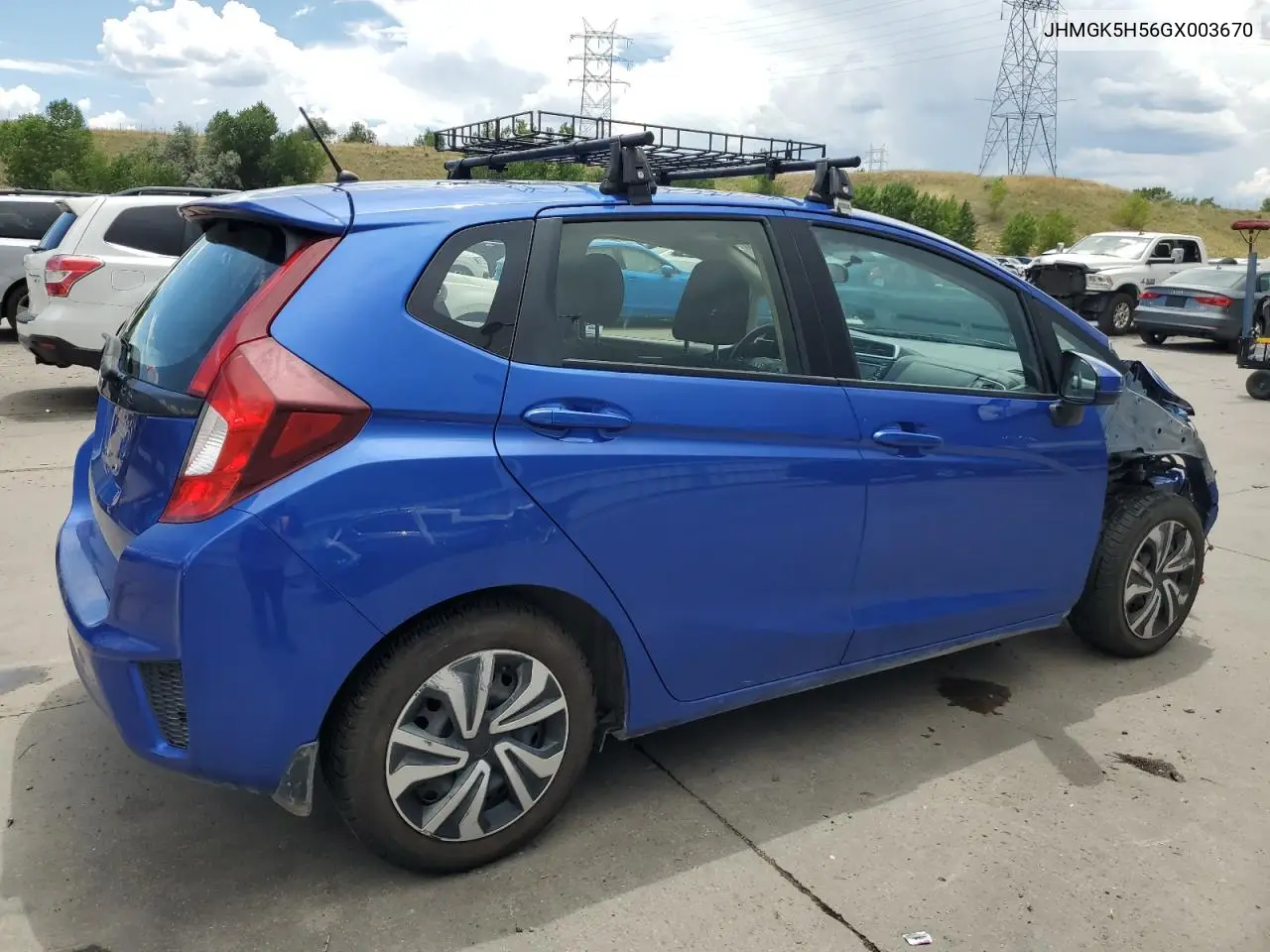 2016 Honda Fit Lx VIN: JHMGK5H56GX003670 Lot: 64521375