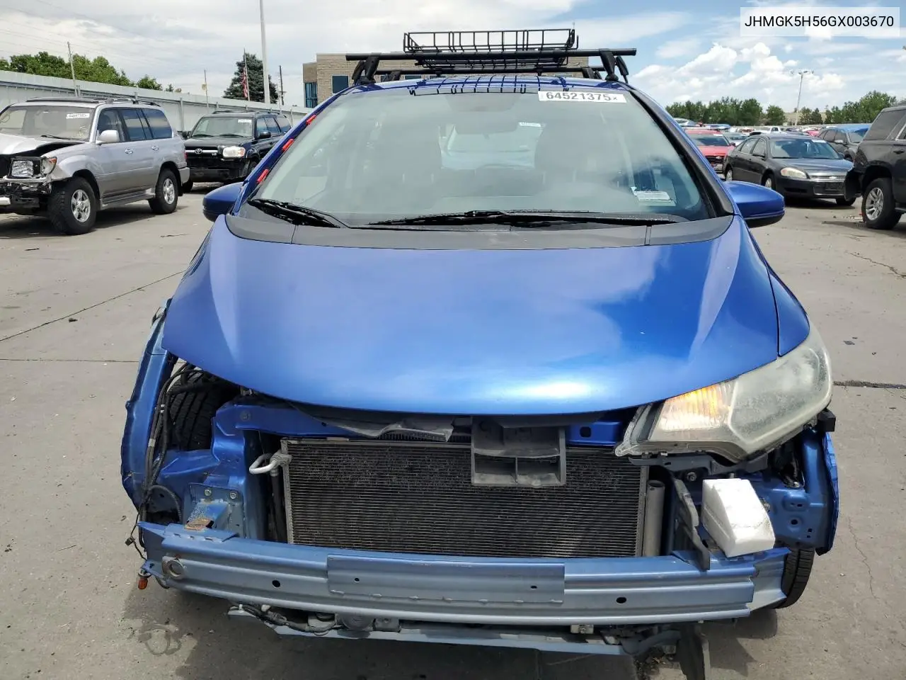 2016 Honda Fit Lx VIN: JHMGK5H56GX003670 Lot: 64521375
