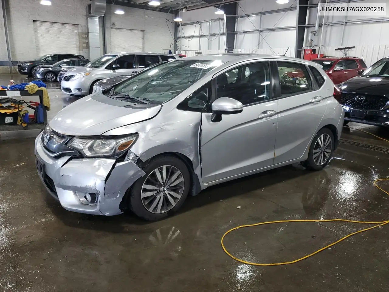 2016 Honda Fit Ex VIN: JHMGK5H76GX020258 Lot: 64524355