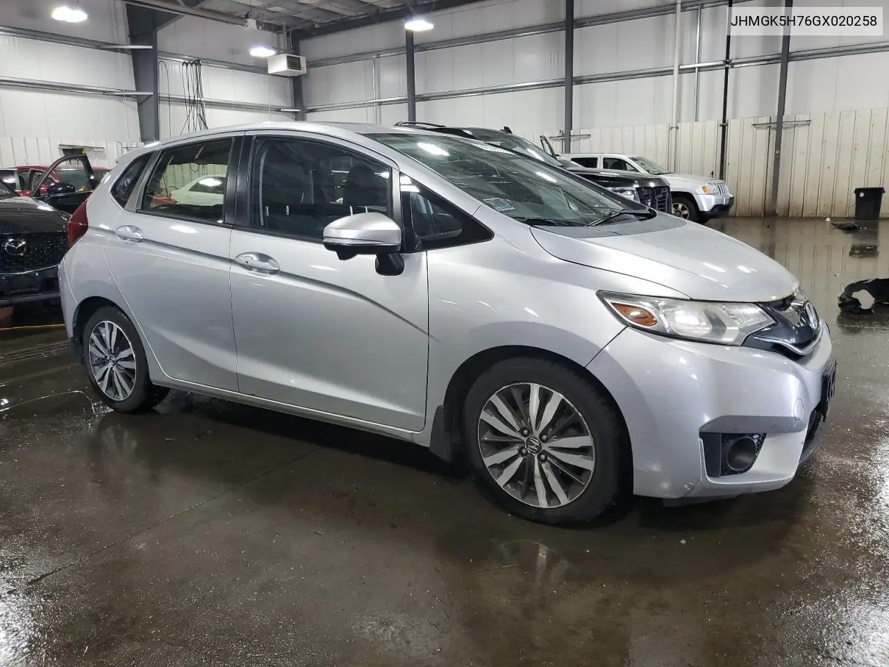 2016 Honda Fit Ex VIN: JHMGK5H76GX020258 Lot: 64524355