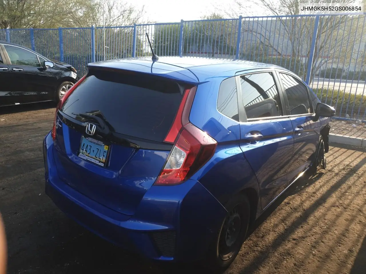 2016 Honda Fit Lx VIN: JHMGK5H52GS006854 Lot: 65292765