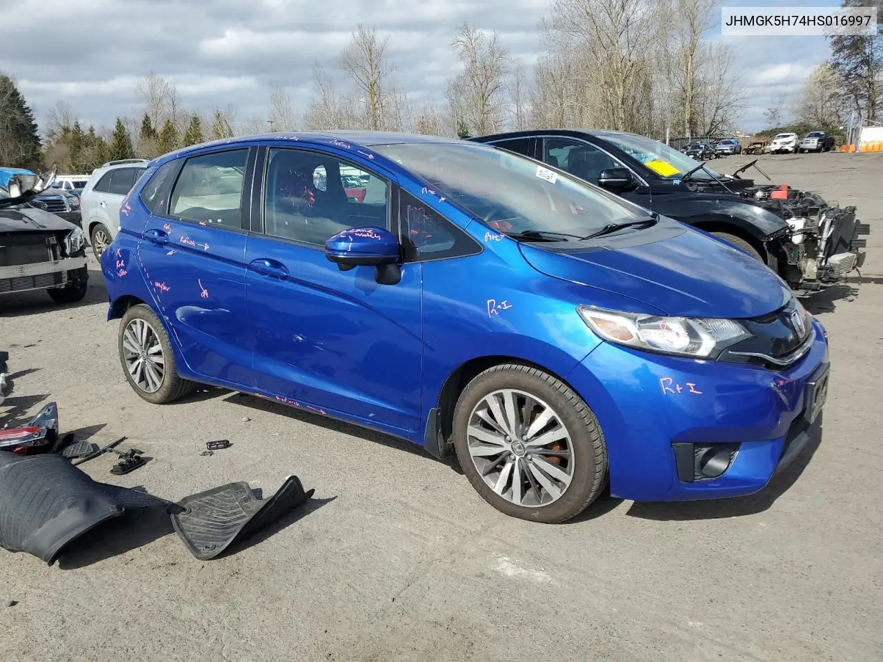 2017 Honda Fit Ex VIN: JHMGK5H74HS016997 Lot: 48427255