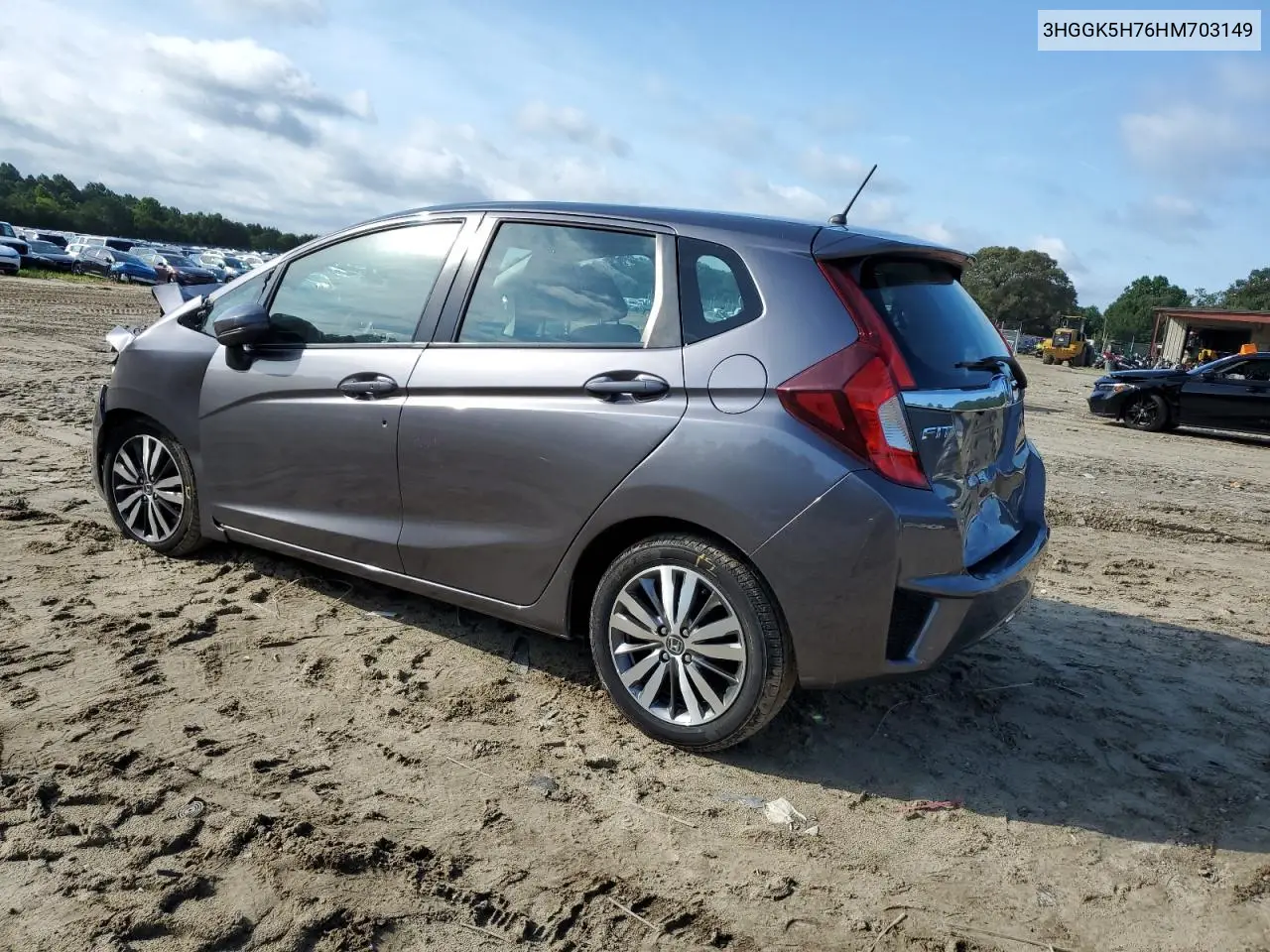2017 Honda Fit Ex VIN: 3HGGK5H76HM703149 Lot: 63967125