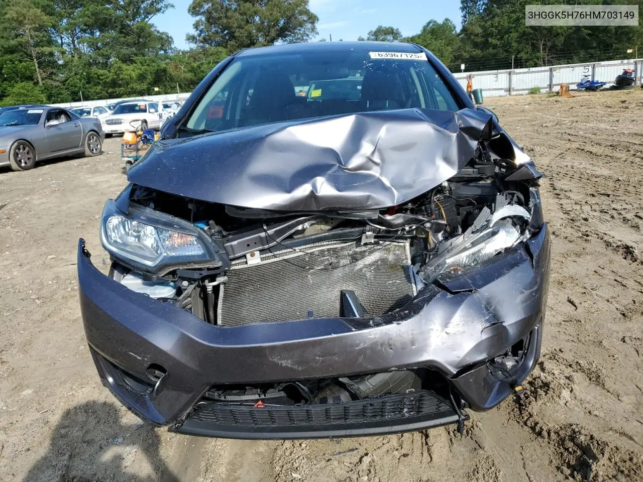 2017 Honda Fit Ex VIN: 3HGGK5H76HM703149 Lot: 63967125