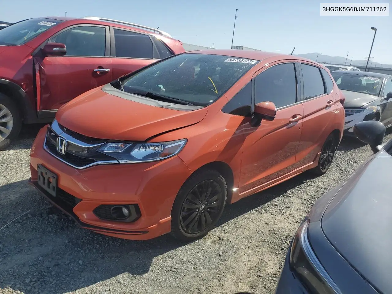 2018 Honda Fit Sport VIN: 3HGGK5G60JM711262 Lot: 54755125