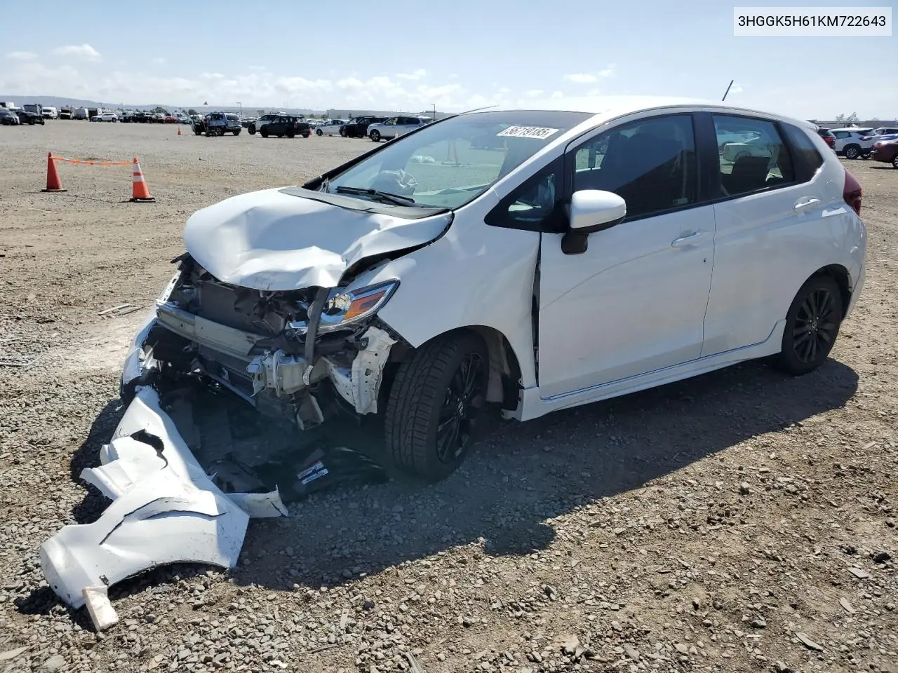 2019 Honda Fit Sport VIN: 3HGGK5H61KM722643 Lot: 56719185
