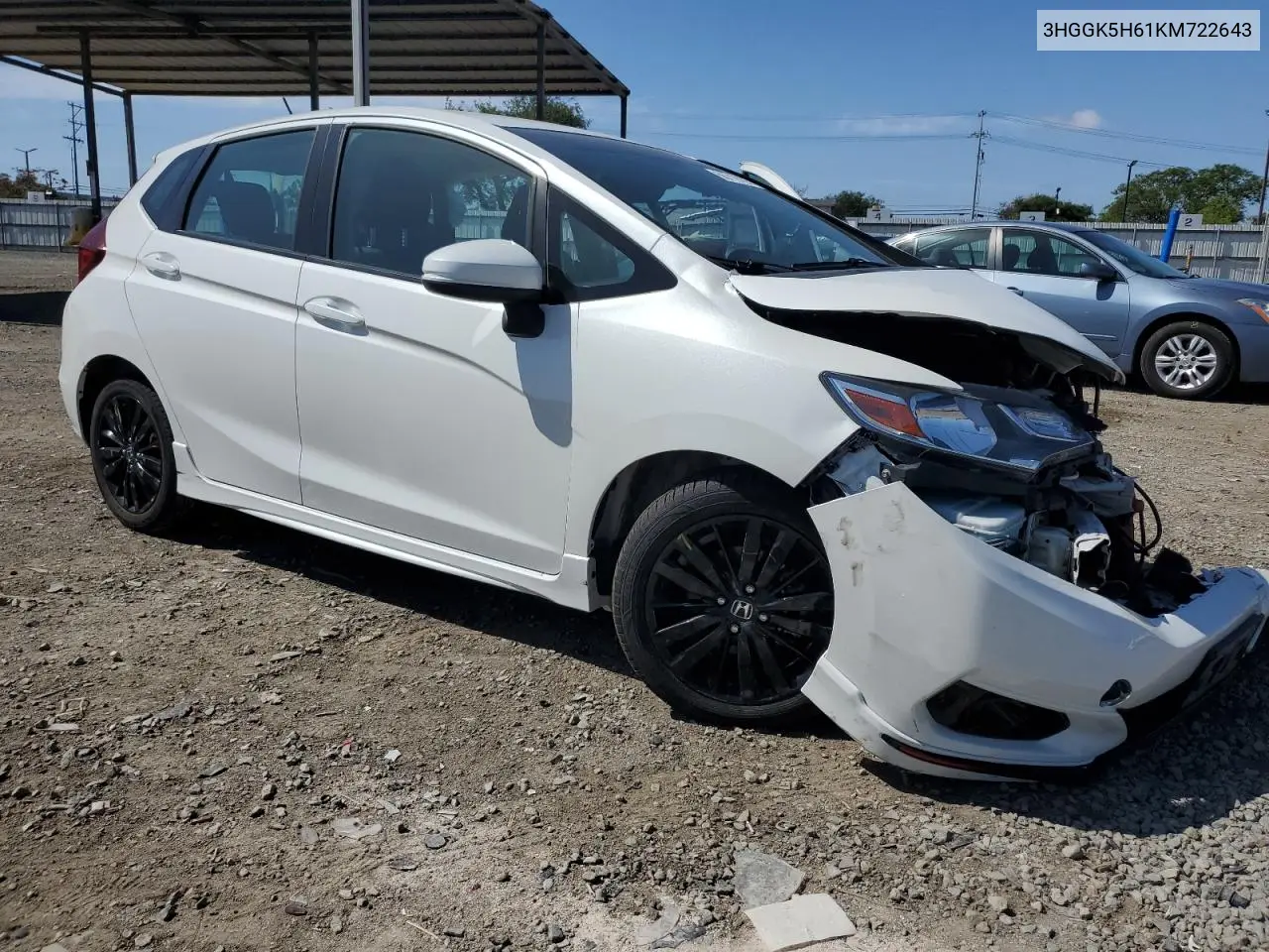 2019 Honda Fit Sport VIN: 3HGGK5H61KM722643 Lot: 56719185