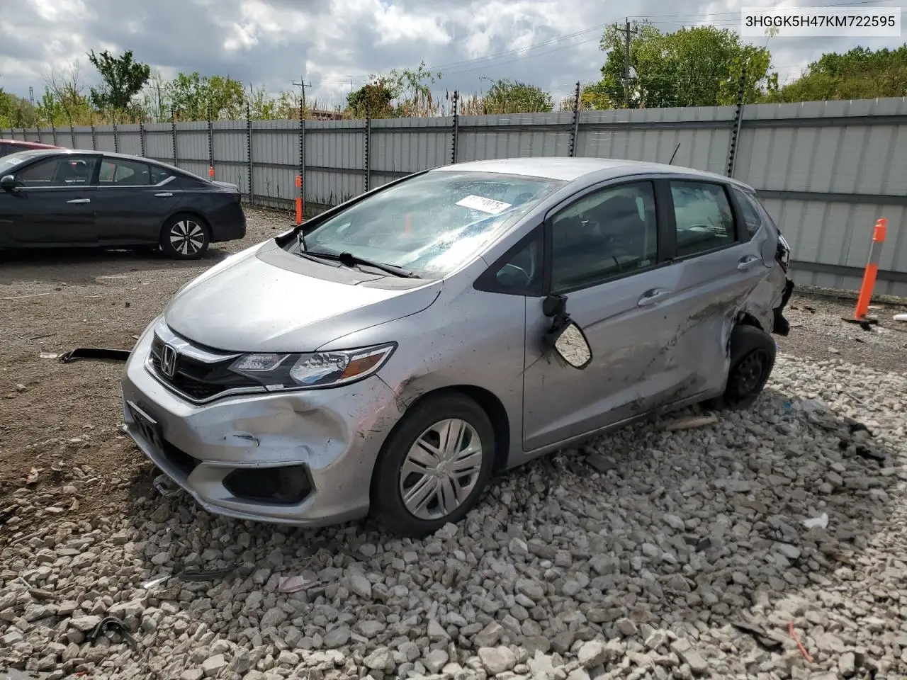 2019 Honda Fit Lx VIN: 3HGGK5H47KM722595 Lot: 56819975