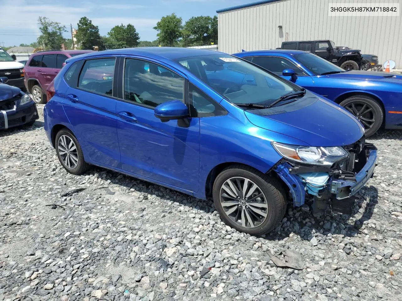 2019 Honda Fit Ex VIN: 3HGGK5H87KM718842 Lot: 61554175