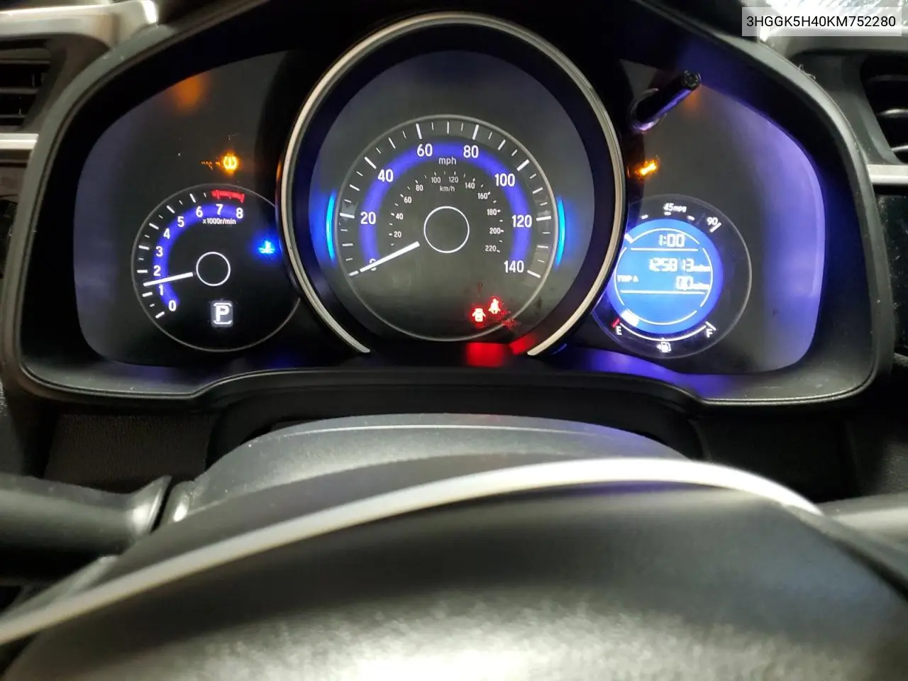 2019 Honda Fit Lx VIN: 3HGGK5H40KM752280 Lot: 63123685