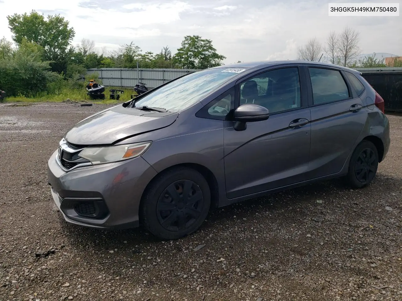 2019 Honda Fit Lx VIN: 3HGGK5H49KM750480 Lot: 63915455