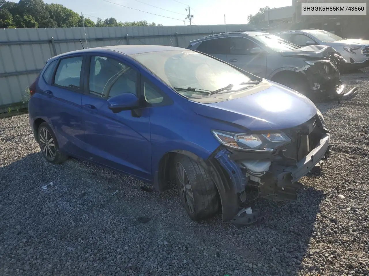 2019 Honda Fit Ex VIN: 3HGGK5H85KM743660 Lot: 64456095