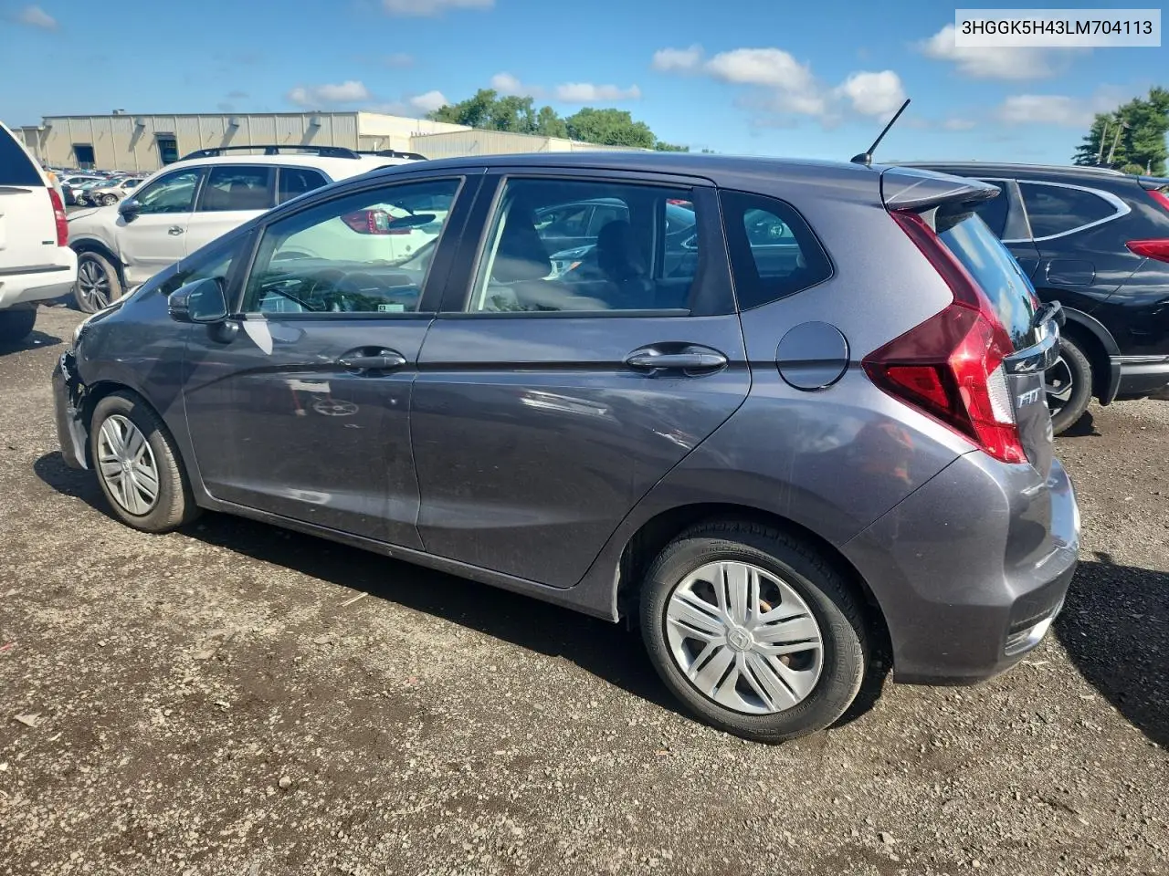 2020 Honda Fit Lx VIN: 3HGGK5H43LM704113 Lot: 64664215