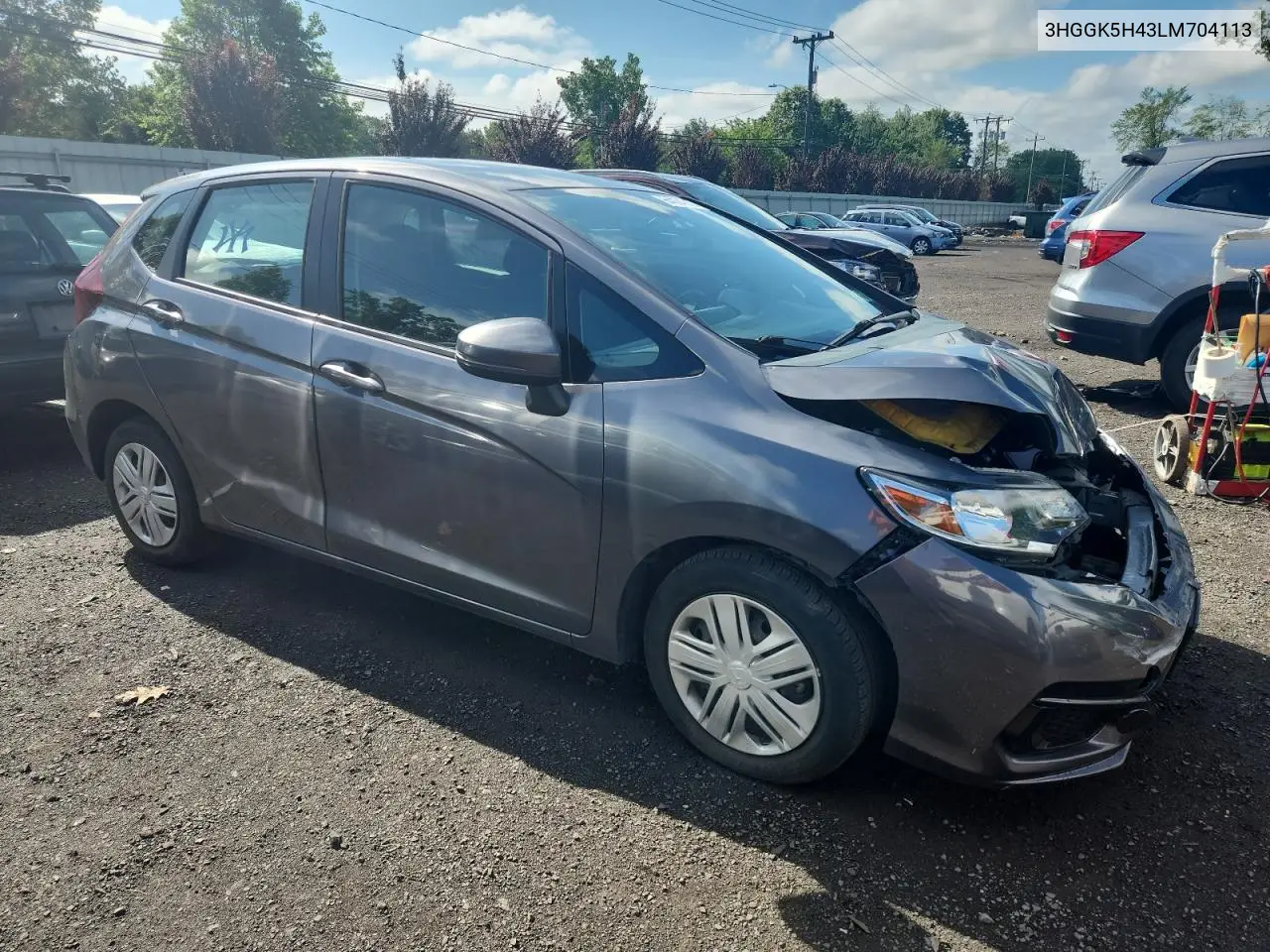 2020 Honda Fit Lx VIN: 3HGGK5H43LM704113 Lot: 64664215