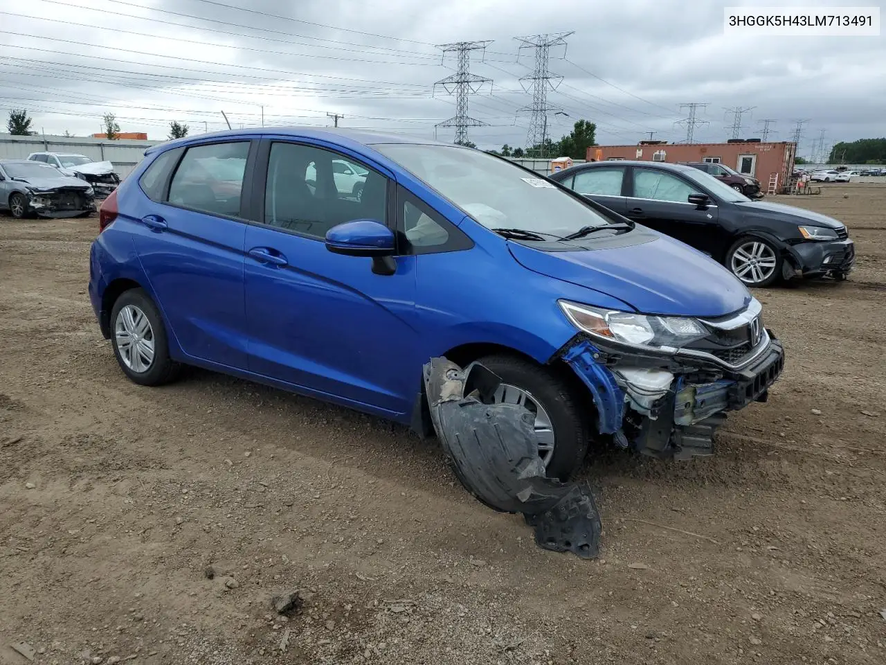 2020 Honda Fit Lx VIN: 3HGGK5H43LM713491 Lot: 64766985