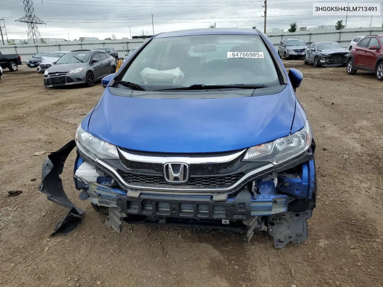 2020 Honda Fit Lx VIN: 3HGGK5H43LM713491 Lot: 64766985