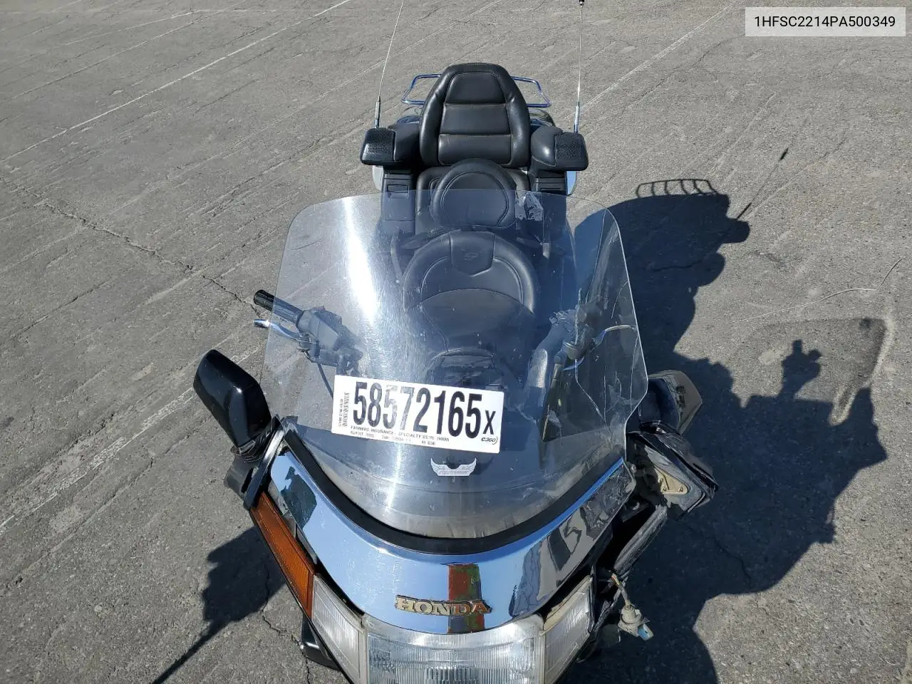 1993 Honda Gl1500 A VIN: 1HFSC2214PA500349 Lot: 58572165