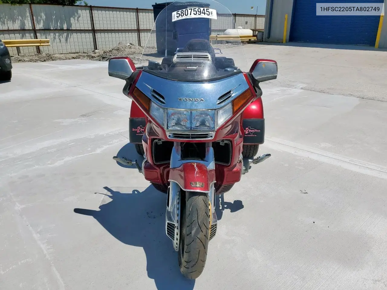 1996 Honda Gl1500 A/2 VIN: 1HFSC2205TA802749 Lot: 58075945