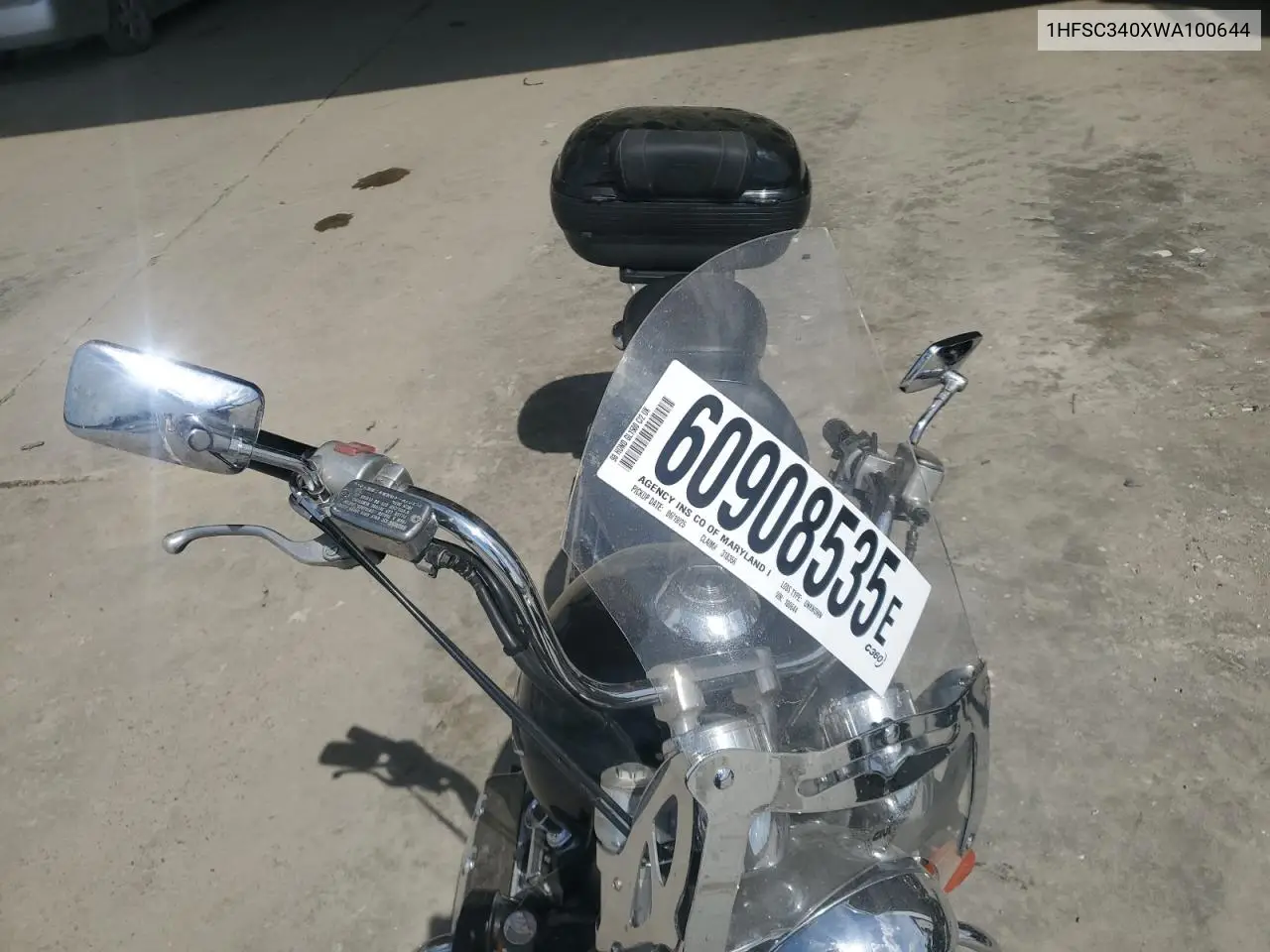 1998 Honda Gl1500 C/2 VIN: 1HFSC340XWA100644 Lot: 60908535