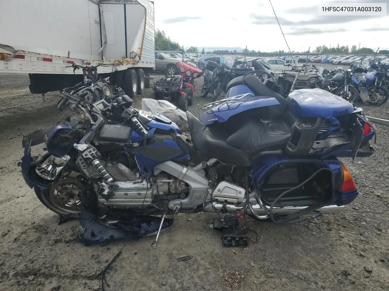 2001 Honda Gl1800 VIN: 1HFSC47031A003120 Lot: 58776635