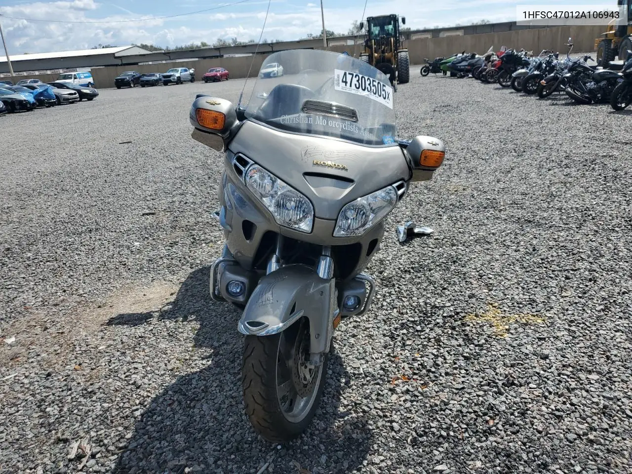 2002 Honda Gl1800 VIN: 1HFSC47012A106943 Lot: 47303505