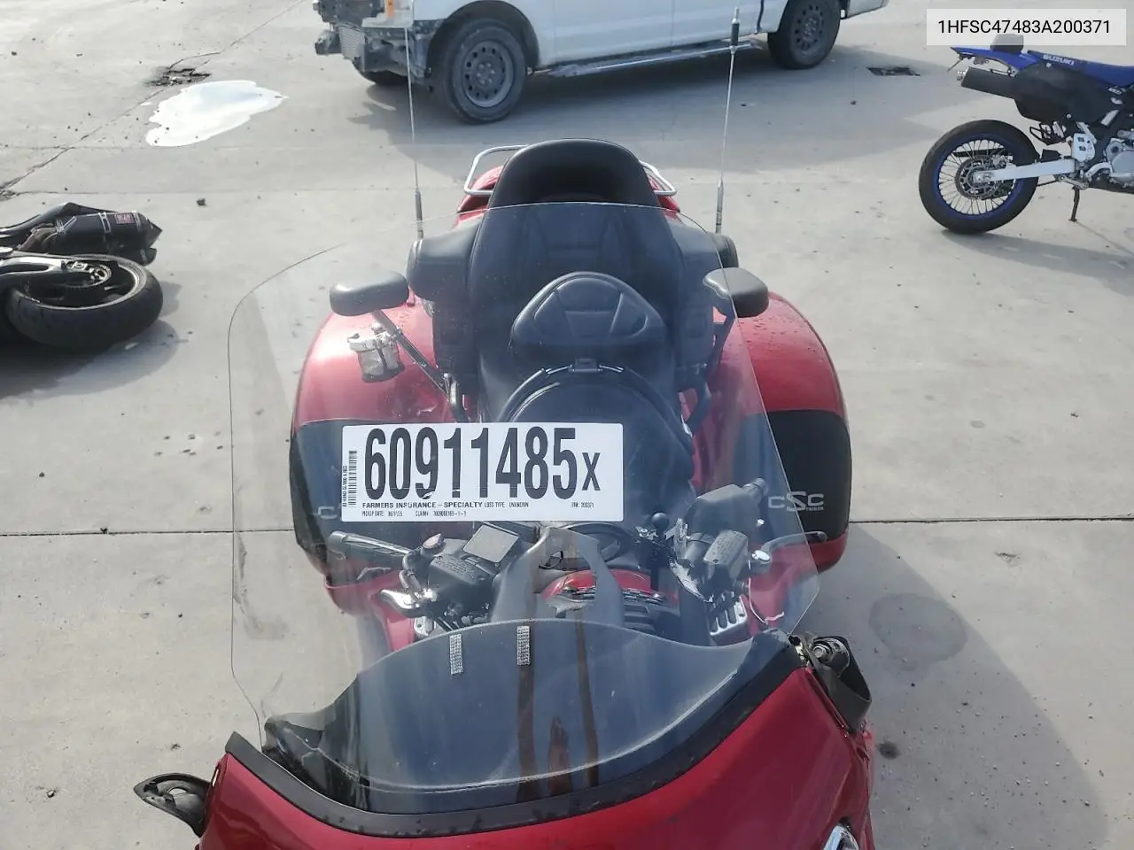 2003 Honda Gl1800 A VIN: 1HFSC47483A200371 Lot: 60911485