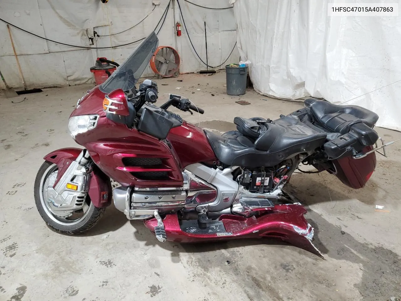 2005 Honda Gl1800 VIN: 1HFSC47015A407863 Lot: 76339614