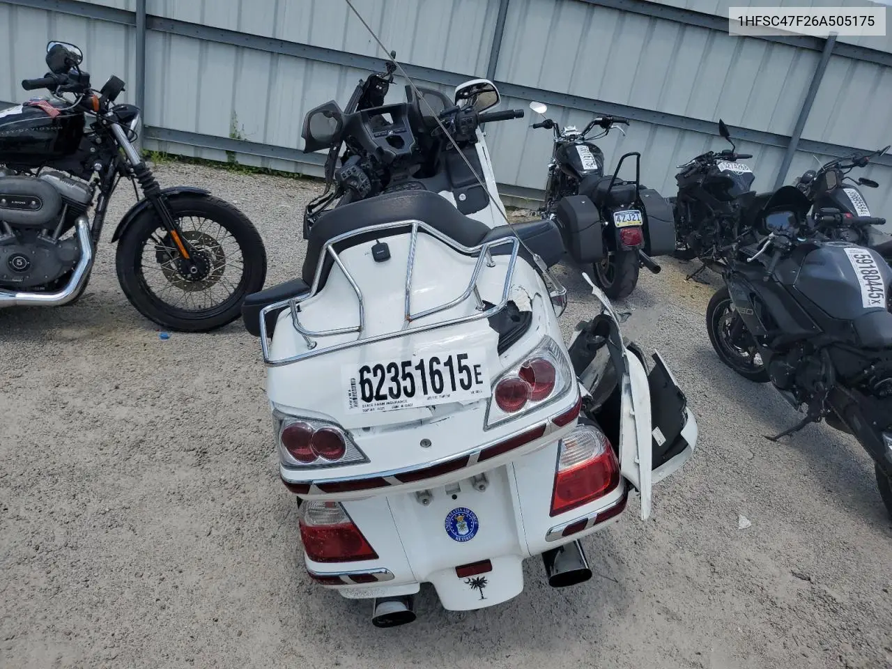 2006 Honda Gl1800 VIN: 1HFSC47F26A505175 Lot: 62351615
