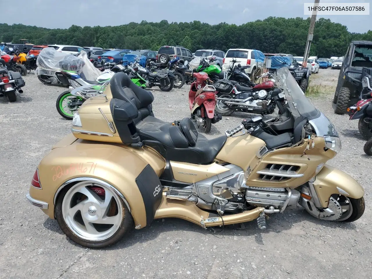 2006 Honda Gl1800 VIN: 1HFSC47F06A507586 Lot: 63045545